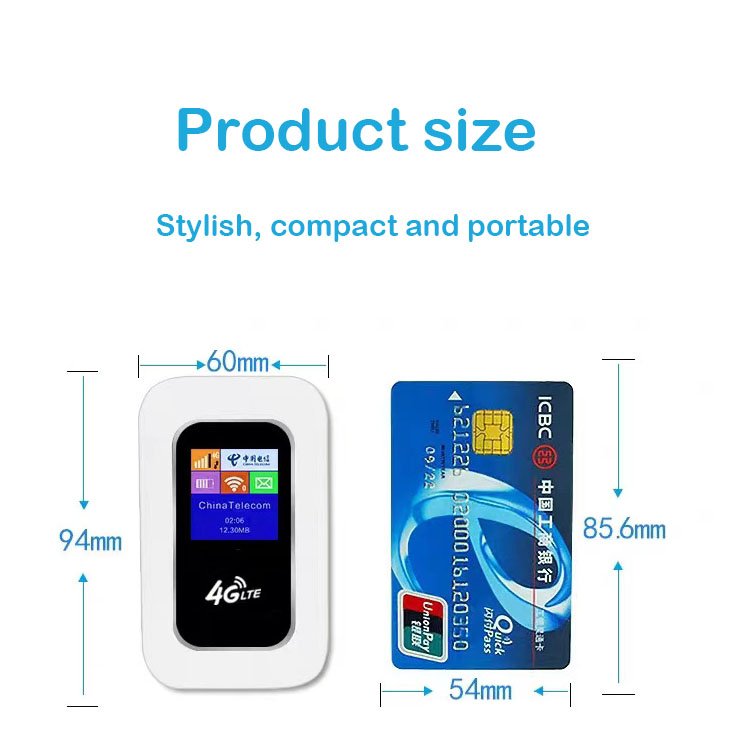 Factory wholesale 4G WiFi router Pocket WiFi 150M LTE 4G router Hotspot WiFi screen and 2100mAh battery
